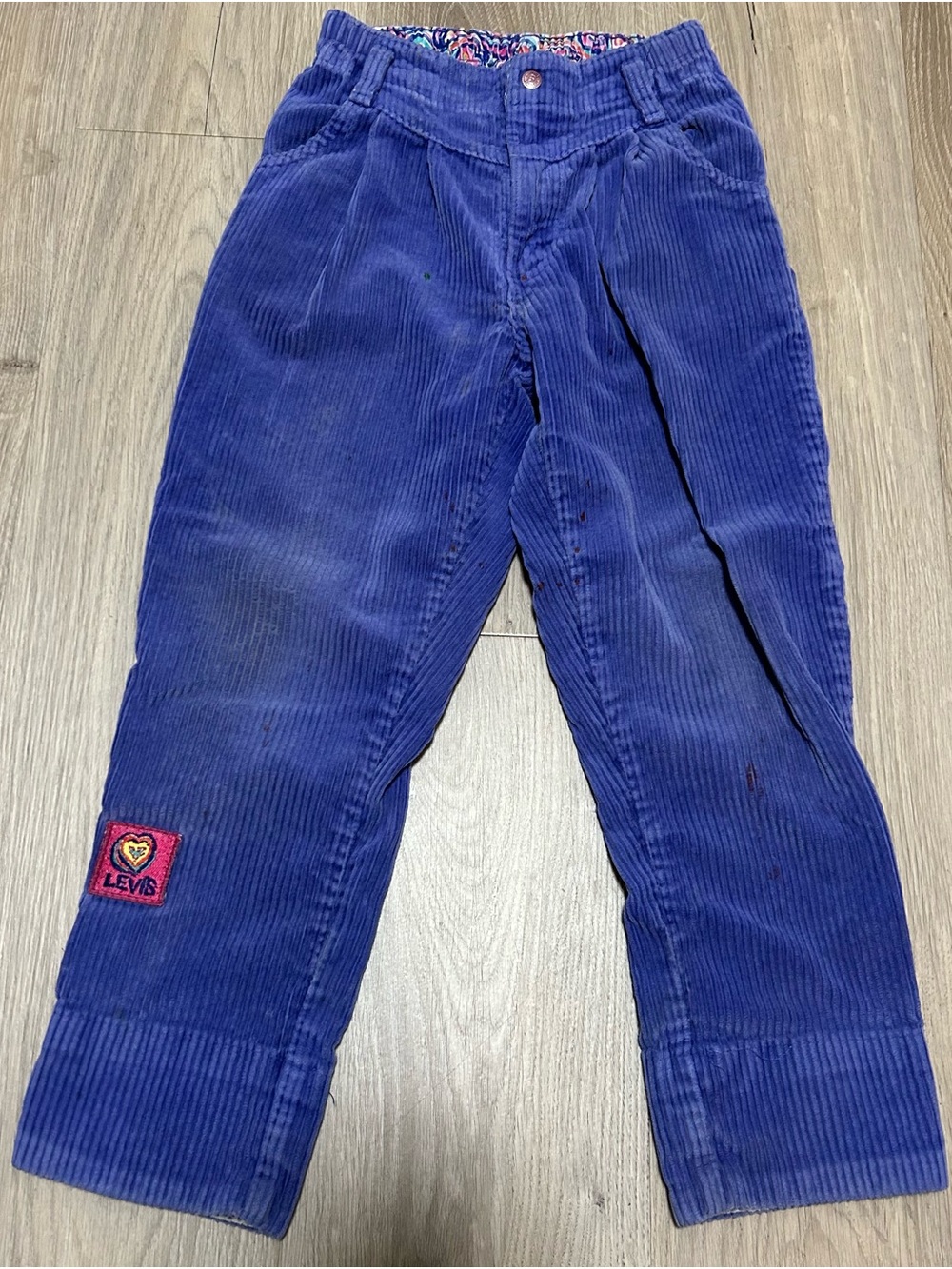 Vintage Little Levi's KidsPurple Corduroy Pants with heart patches